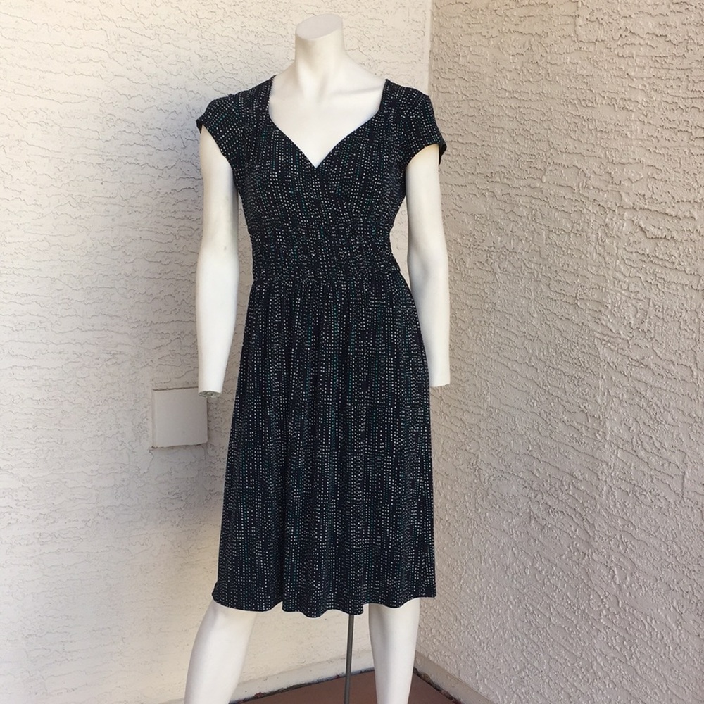 Worthington Stretch Dress - Black Classic Retro Vintage Pin-up Style   D2 - Picture 8 of 8